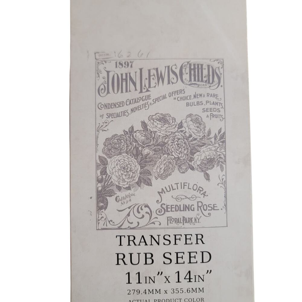 Redesign with Prima Rub Seed 11 X 14 Charcoal Vintage Decor Transfer